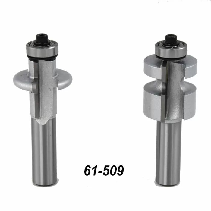 Infinity Tools 61-509 tongue and groove flooring router bit set, two bearing-guided 1/2 inch shank bits