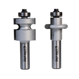 2-Pc. flooring tongue and groove router bit set on a white background.