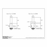 Technical drawing of 61-509A and 61-509B flooring router bits with dimensions and bearing sizes