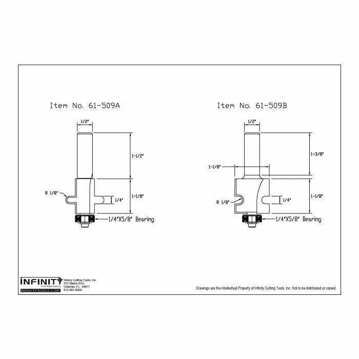 Infinity Tools 1/2" Shank Floor Making Router Bit Sets