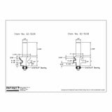 Technical drawing of 61-511A and 61-511B nail slot flooring router bits with dimensions and bearing sizes