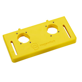 Yellow Magswitch woodworking jig base plate for router table or saw accessories