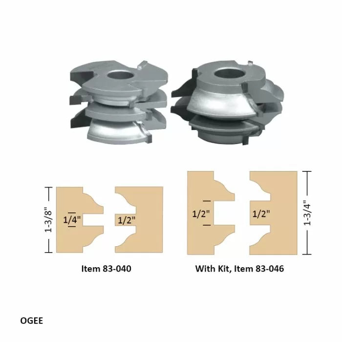 Infinity Tools Interior & Exterior Rail & Stile Shaper Cutter Sets, 3/4" Bore