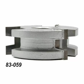 Precision steel woodworking cutter head with replaceable blades, product code 83-059