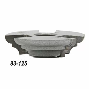 Carbide-tipped woodworking shaper cutter head, model 83-125, for precise edge forming.