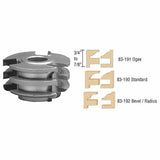 Cortador y perfilador de puertas de gabinetes de rieles y montantes de Infinity Tools, orificio de 3/4"