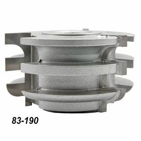 Stacked woodworking cutter head for shaping or joinery, metallic, product number 83-190