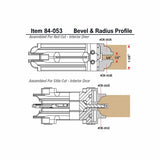 Cuchillo de repuesto para biselado y radio para el juego de montantes y rieles para fabricación de puertas Insert-Pro