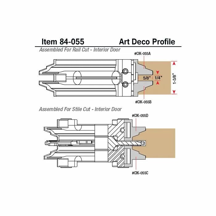 Art-Deco Replacement Knife for Insert-Pro Door Making Rail and Stile Set