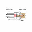 Ogee profile router bit diagram with measurements for woodworking, item 84-061.