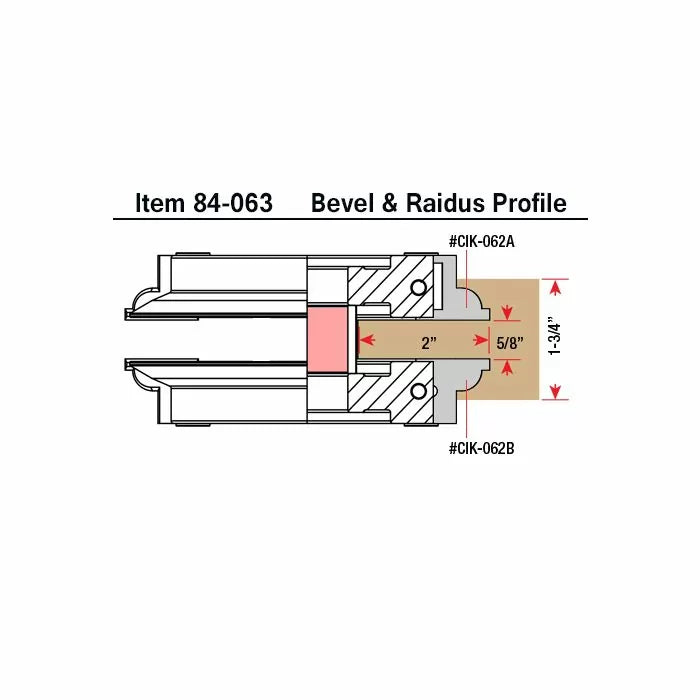 Bevel & Radius Replacement Knife for Insert-Pro Extended Tenon Head