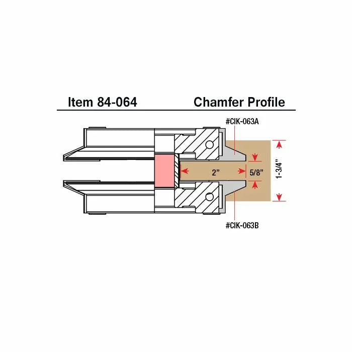 Chamfer Replacement Knife for Insert-Pro Extended Tenon Head