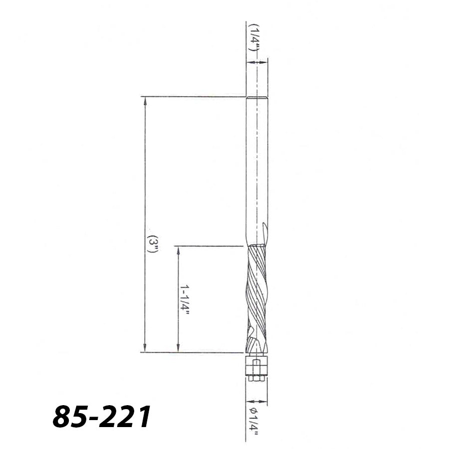 Infinity Tools 1/4" Shank Solid Carbide Compression Flush Trim Router Bits