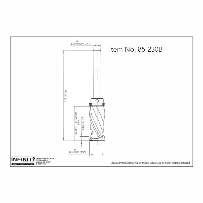 Infinity Tools Solid Carbide Compression Pattern Cutting Router Bits