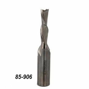 Straight flute carbide spiral router bit for woodworking with part number 85-906