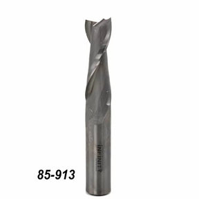 Straight flute spiral router bit with model number 85-913 on white background