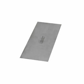 Rectangular steel cabinet scraper for woodworking on white background, Naex logo visible