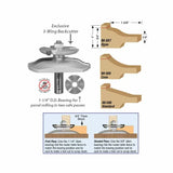 Infinity Tools 1/2" Shank Raised Panel Router Bits w/ Backcutter