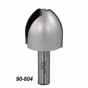 Large round nose router bit for woodworking with 90-604 model number visible