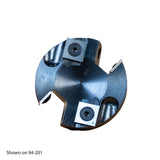Replacement knives shown on router bit.