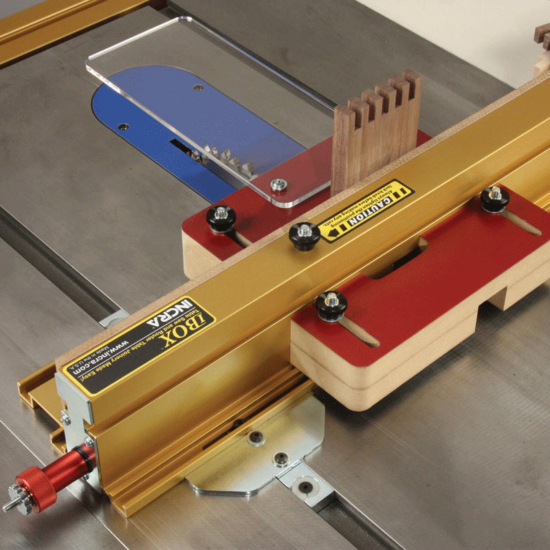 Incra I-BOX - Box Joint Jig with Infinity Tools 1/4" Kerf Flat Top Blade