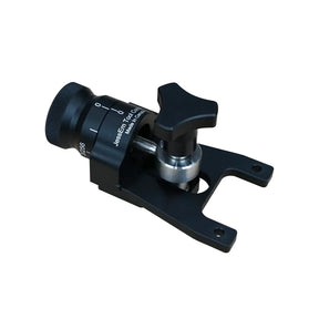 Precision micro-adjuster tool for woodworking, black metal with measurement markings