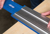 Kreg Accu-Cut cutting guide on a wooden surface