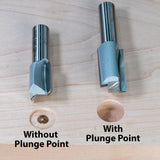 Infinity Tools 1/2" Shank Straight Router Bits w/ Plunge Point