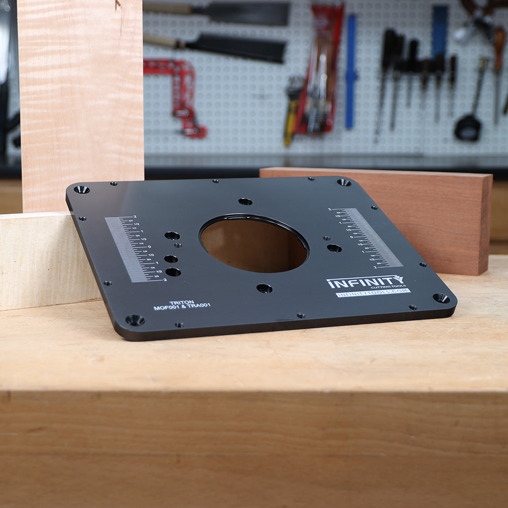 Infinity Tools Router Insert Plate w/ Triton TRA001 3-1/4 HP Router ...