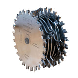 Dadonator JR stacked dado saw blade set on a white background.