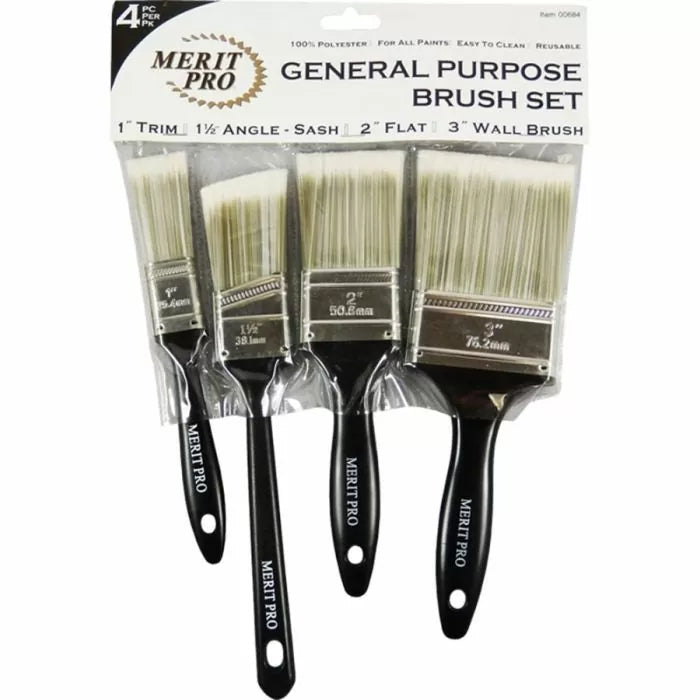 Merit Pro General Purpose 4-Pc. Brush Set