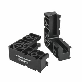 Pair of plastic 4-inch clamp squares for woodworking and precise corner assembly