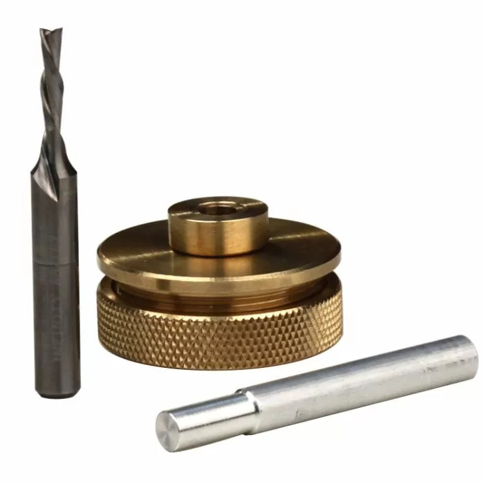 Brass Inlay Kit w/ Spiral Bit & Centering Pin