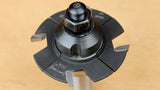 Router bit on a wooden surface
