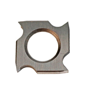 Square carbide insert for woodworking cutterhead, sharp edge, metallic finish