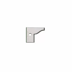 Profiled carbide insert knife for woodworking jointer or planer, isolated on white background