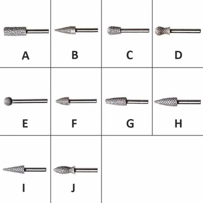 Narex Hand Stitched Rotary Rasp, 6mm Shank