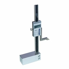 Digital height gauge with LCD display and precision metal base for woodworking measurements