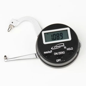 Digital thickness gauge with LCD display for precise woodworking measurements