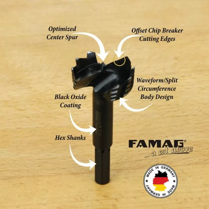 Famag Bormax HSS 2.0 Forstner Bits