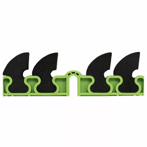 Green and black woodworking featherboard for table saw or router table safety