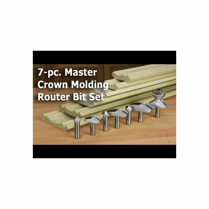 7-Pc. Master Crown Molding Router Bit Set