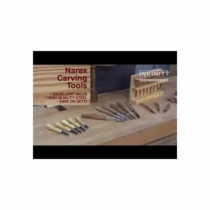 Narex 8-Pc. Palm Chisel Set w/ Wooden Stand