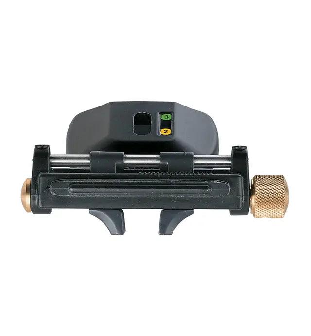 Precision honing guide tool with adjustment knobs for woodworking and sharpening blades