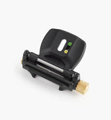 Precision woodworking honing guide tool with black body and brass adjustment knob