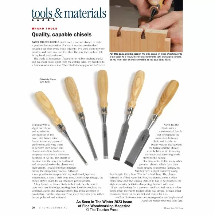 Narex 8-Pc. Richter Bevel Edge Chisels Set