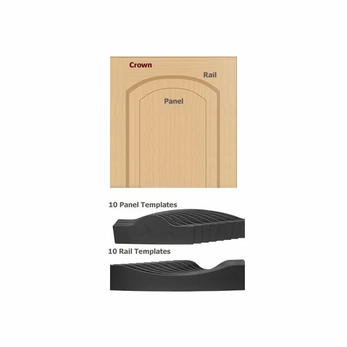 Crown Door Making Templates; 20-Pcs. - Router Use Only