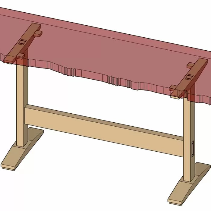 Base for Live-Edge Slab Table Plans