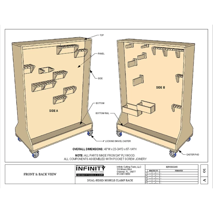 Two-Sided Mobile Clamp Rack Plans