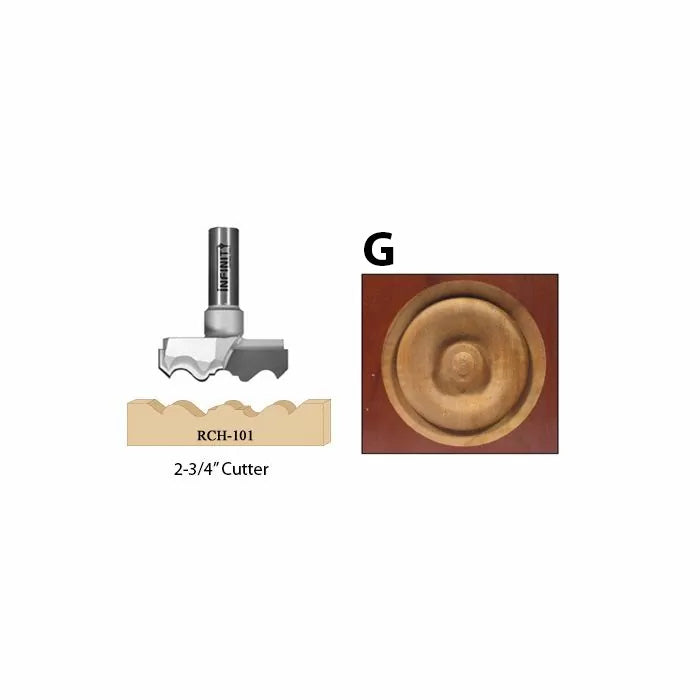 Rosette Router Bit Cortadores de roseta con punta de carburo Infinity Tools, diámetro de ...